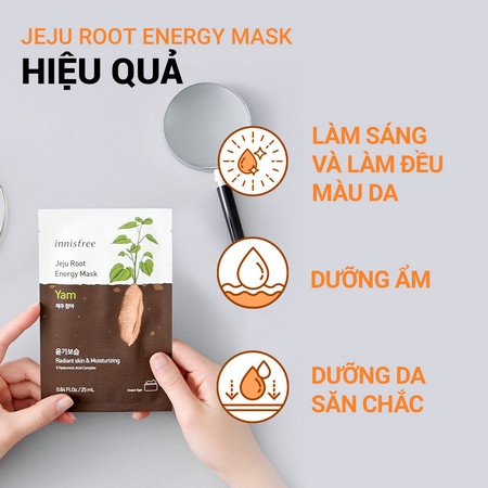 Mặt Nạ Giấy Dưỡng Da Chiết Xuất Từ Củ Rễ Innisfree Jeju Root Energy Mask 25ml