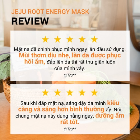 Mặt Nạ Giấy Dưỡng Da Chiết Xuất Từ Củ Rễ Innisfree Jeju Root Energy Mask 25ml