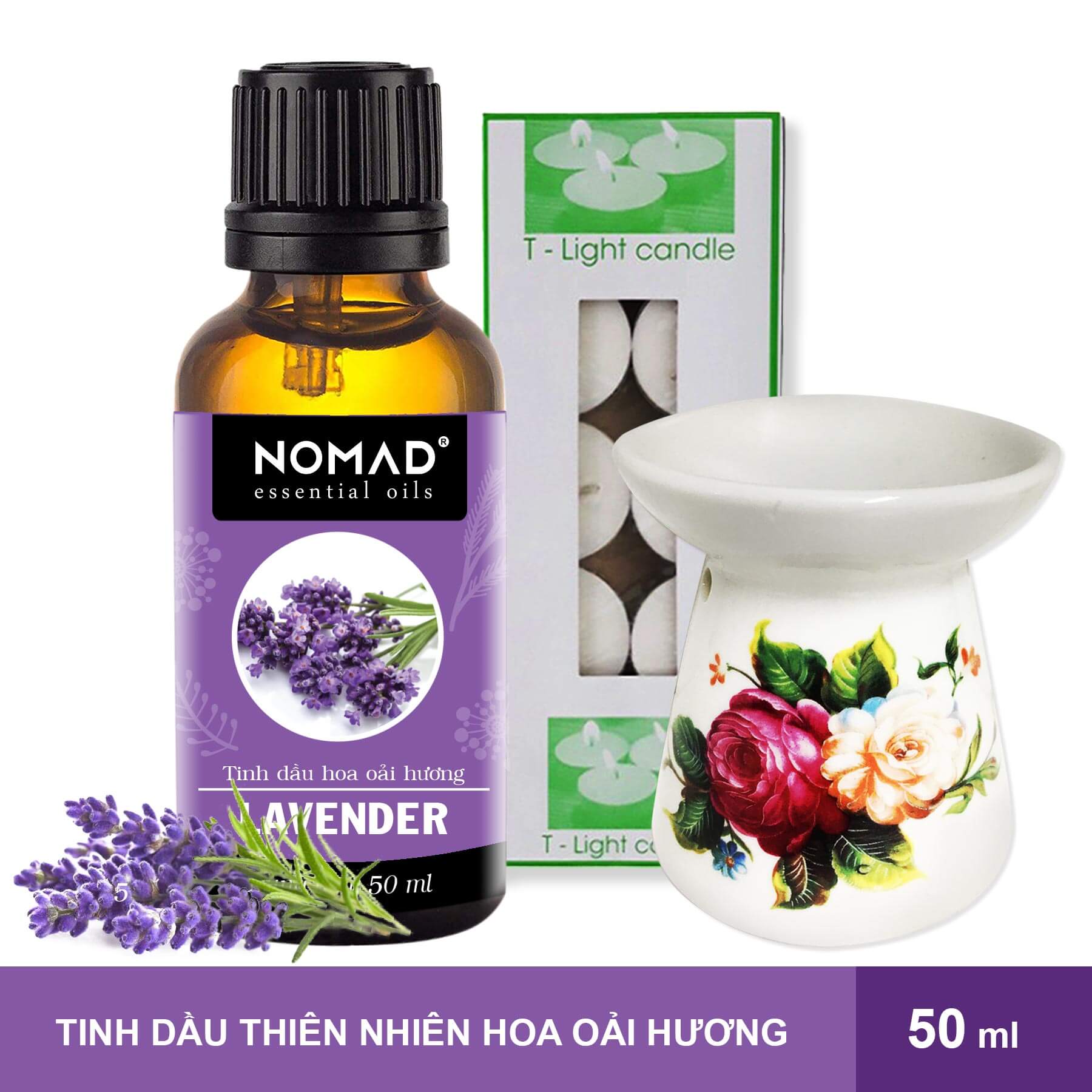 combo-tinh-dau-hoa-oai-huong-nomad-lavender-essential-oils-50ml-den-dot-dang-nen-1-hop-nen-tealight-10-vien