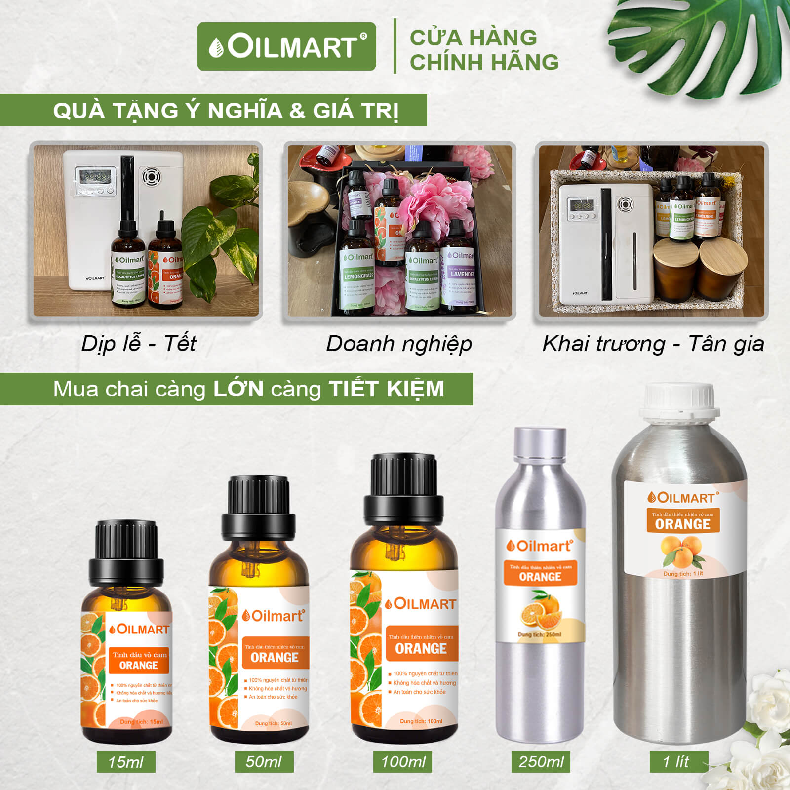 Tinh Dầu Cam Ngọt Nguyên Chất Xông Thơm Phòng, Đuổi Muỗi, Giải Cảm Oilmart Orange Essential Oil