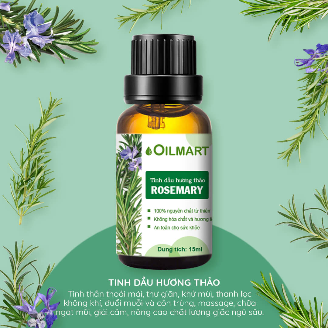 Tinh dầu xông phòng đuổi muỗi, khử mùi, thanh lọc không khí Oilmart Essential Oil - 15ml