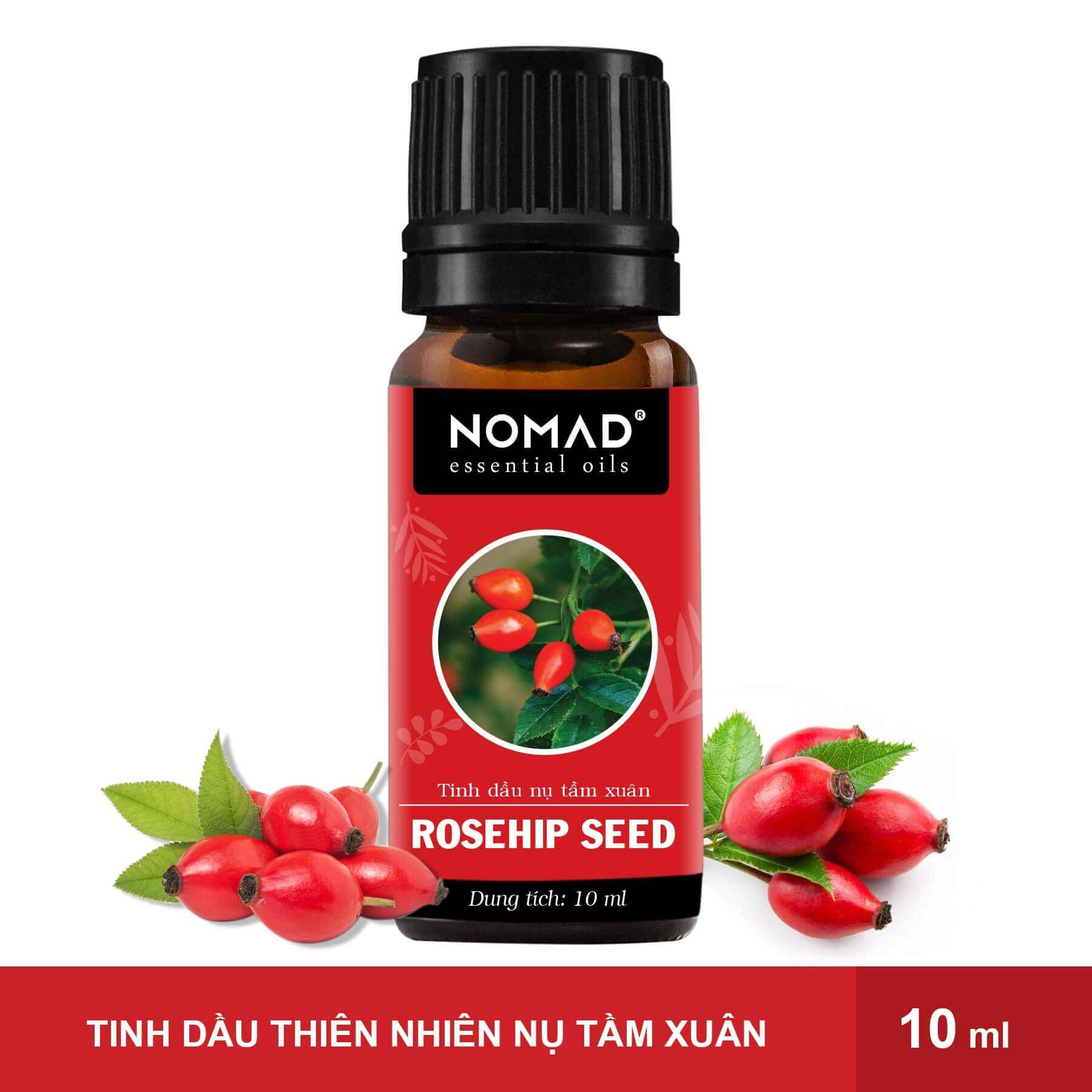 Dầu Nụ Tầm Xuân Nomad Organic Rosehip Seed Oil Dưỡng Da, Cấp Ẩm, Xóa Mờ Nếp Nhăn, Làm Mờ Da Rạn Nứt