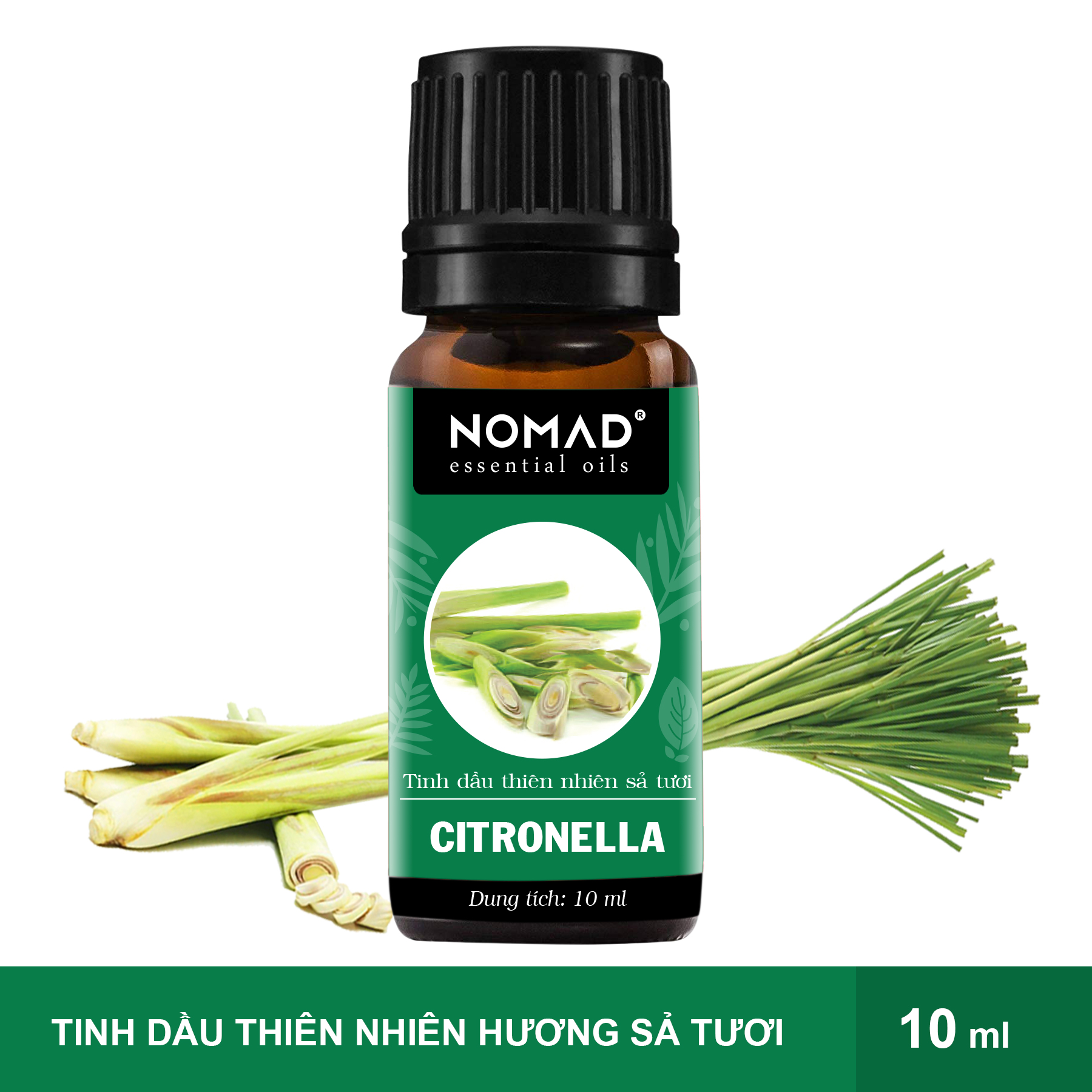 Combo 3 Tinh Dầu Nguyên Chất Nomad: Tinh Dầu Bạc Hà (10ml) + Tinh Dầu Chanh (10ml) + Tinh Dầu Sả Tươi (10ml)