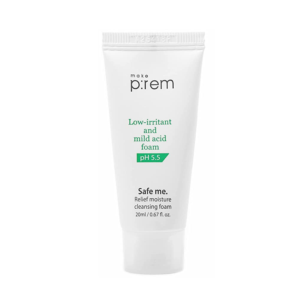 Sữa Rửa Mặt Tạo Bọt Cấp Ẩm, Dịu Nhẹ, Giảm Kích Ứng Make Prem Safe Me Relief Moisture Cleansing Foam pH5.5 20ml