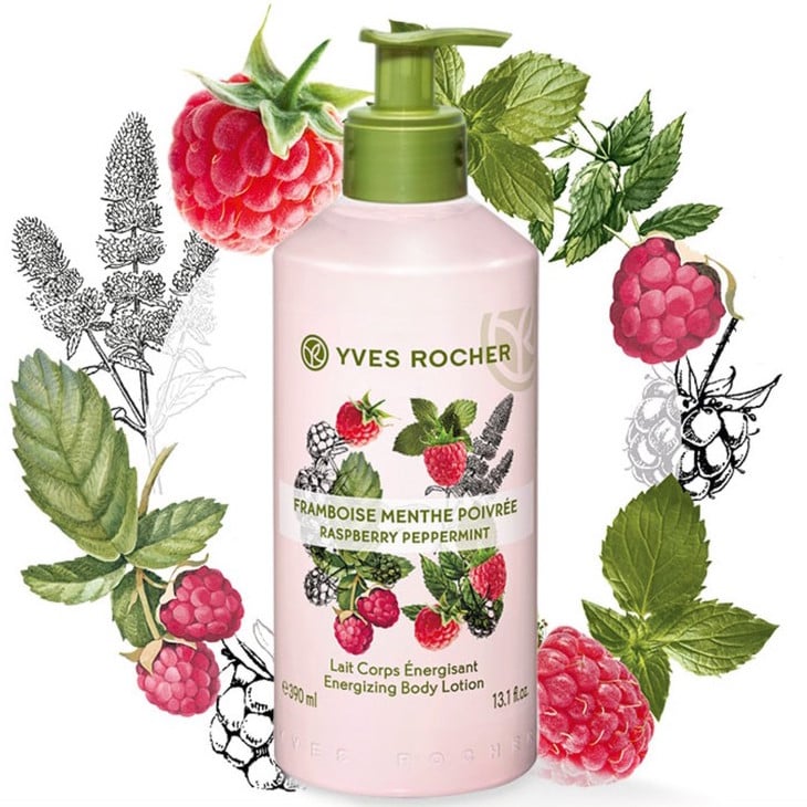 Sữa Dưỡng Thể Yves Rocher Raspberry Peppermint Energizing Body Lotion 390ml