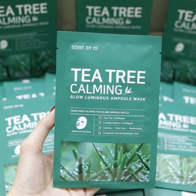 Mặt Nạ Chiết Xuất Tràm Trà Làm Dịu Da, Giảm Mụn Some By Mi Tea Tree Calming Glow Luminous Ampoule Mask 25g