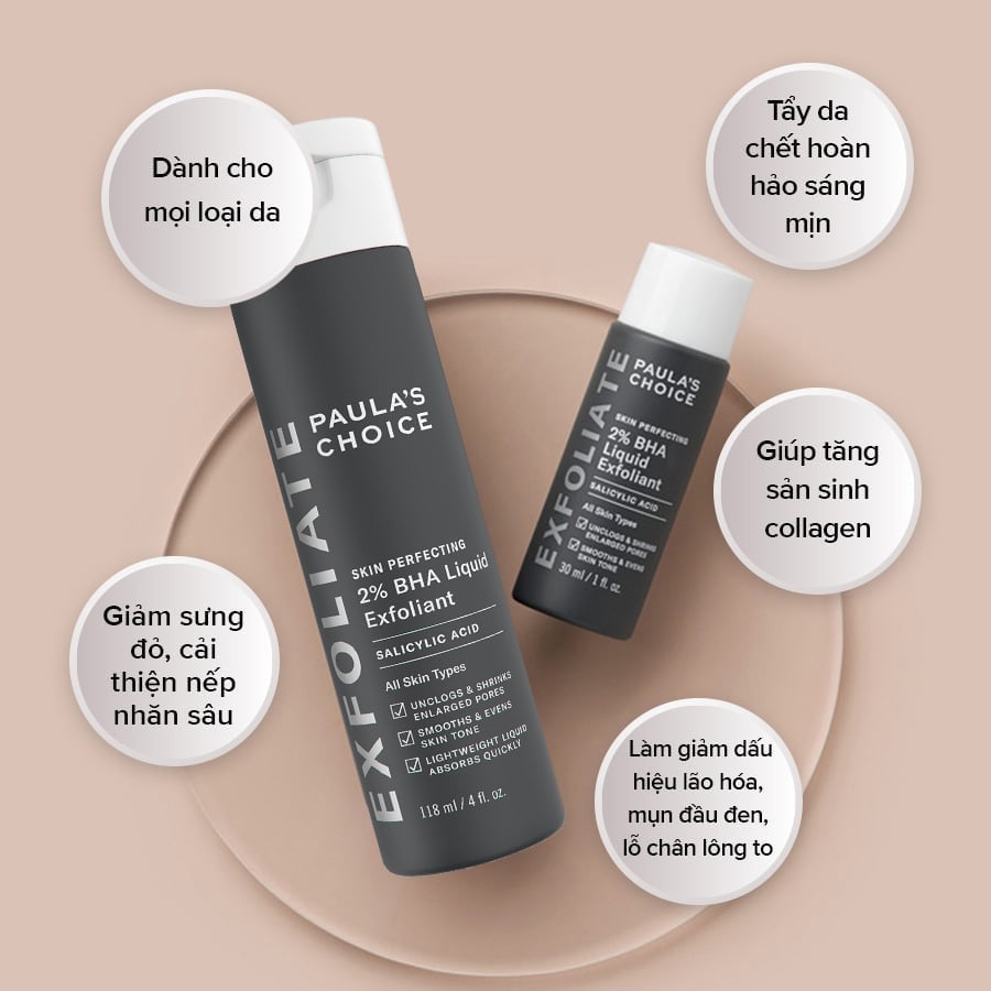 Dung Dịch Tẩy Tế Bào Chết Paula’s Choice Skin Perfecting 2% BHA Liquid Exfoliant 118ml