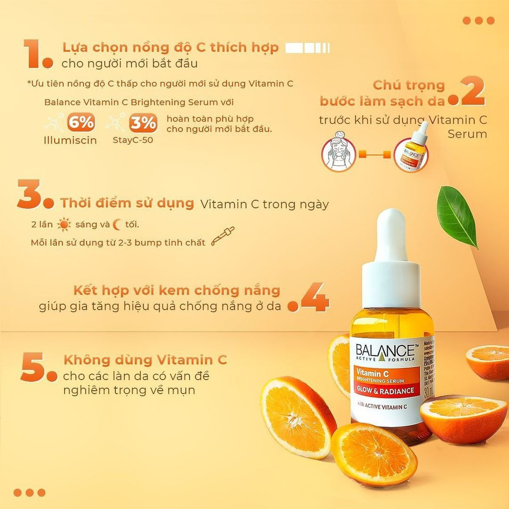 Tinh Chất Làm Sáng Da Balance Active Formula Vitamin C Brightening Ser –  Toptotoe