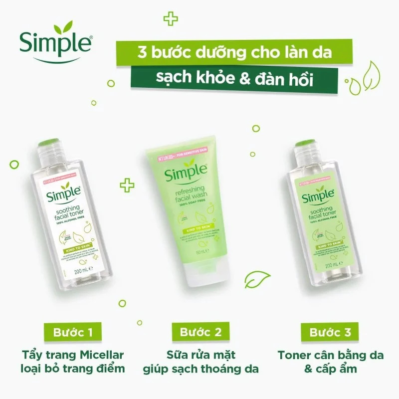 Gel Rửa Mặt Simple Kind To Skin Refreshing Facial Wash 150ml