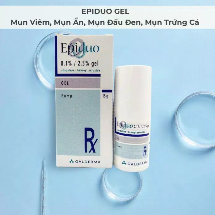 Kem trị mụn viêm, mụn mủ, mụn trứng cá Galderma Epiduo Gel 15g