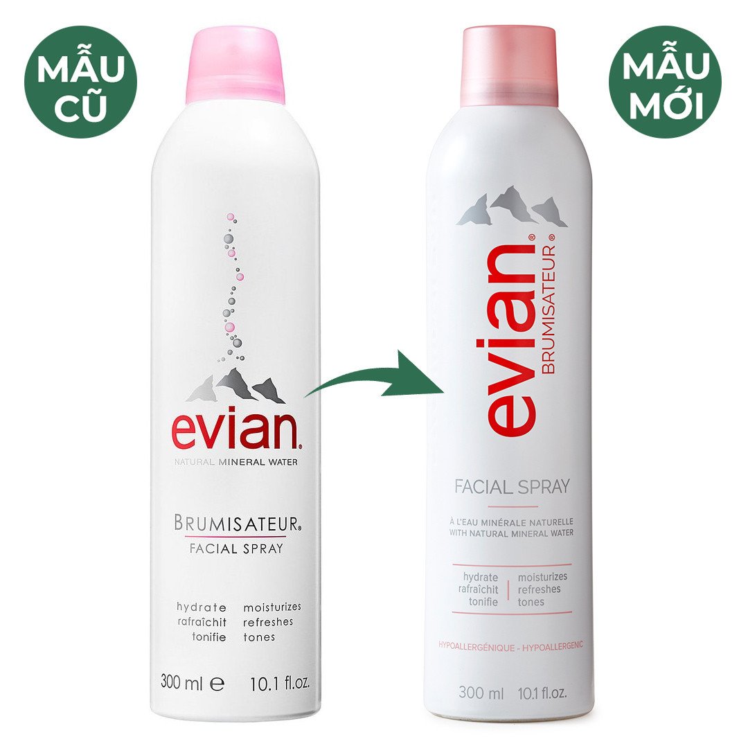 Xịt Khoáng Evian Cung Cấp Ẩm Và Làm Dịu Da Brumisateur Natural Mineral Water Facial Spray