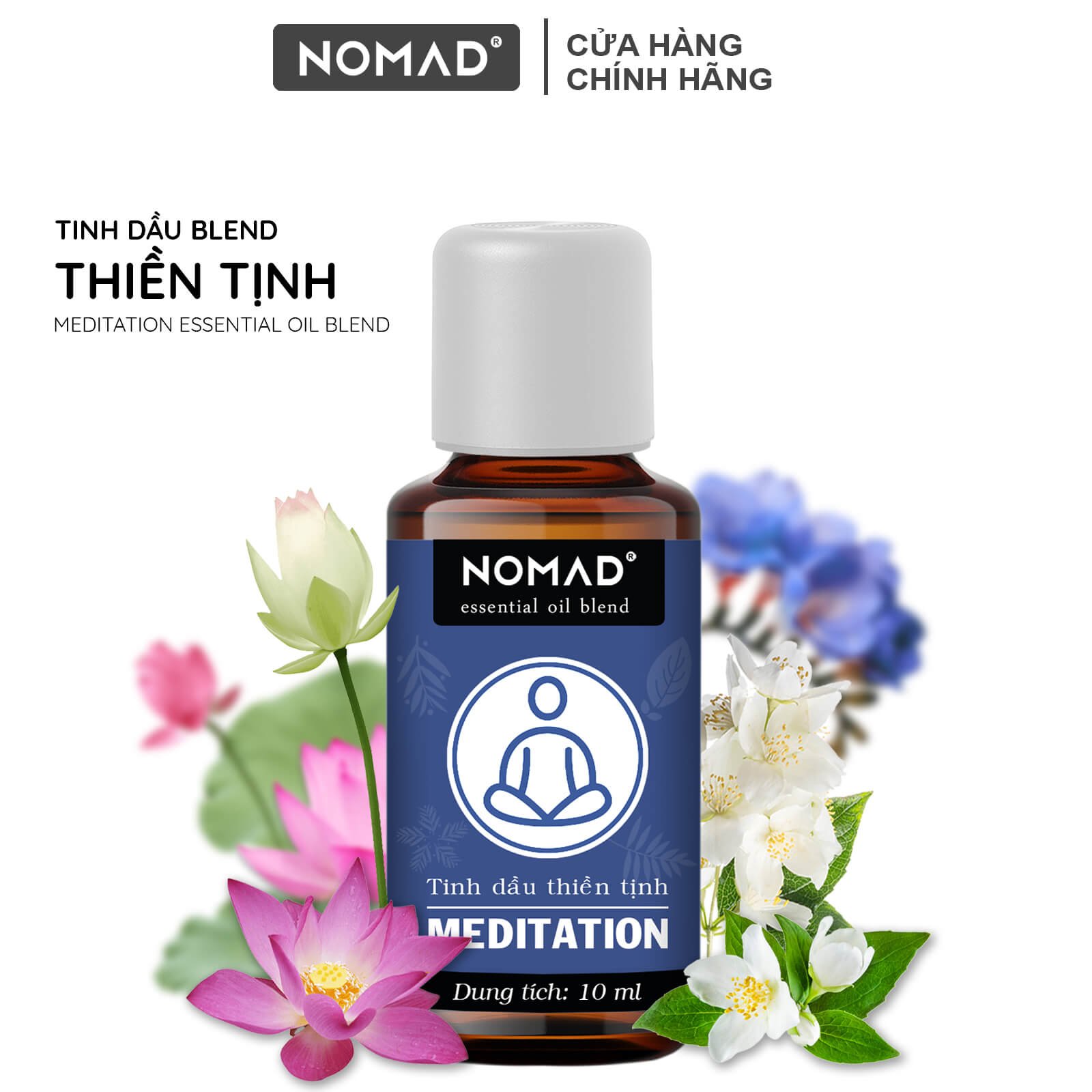 Tinh dầu thiên nhiên Nomad giúp thư giãn, tĩnh tâm, phù hợp không gian Thiền tịnh Nomad Essential Oil Blend - Meditation