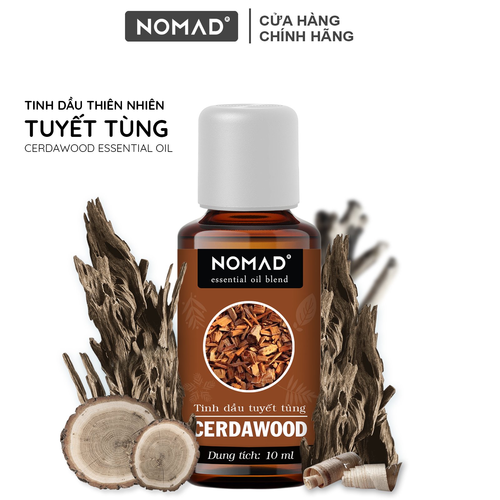 Tinh Dầu Hoàng Đàn (Tuyết Tùng) Cao Cấp Nomad Cedarwood Essential Oil