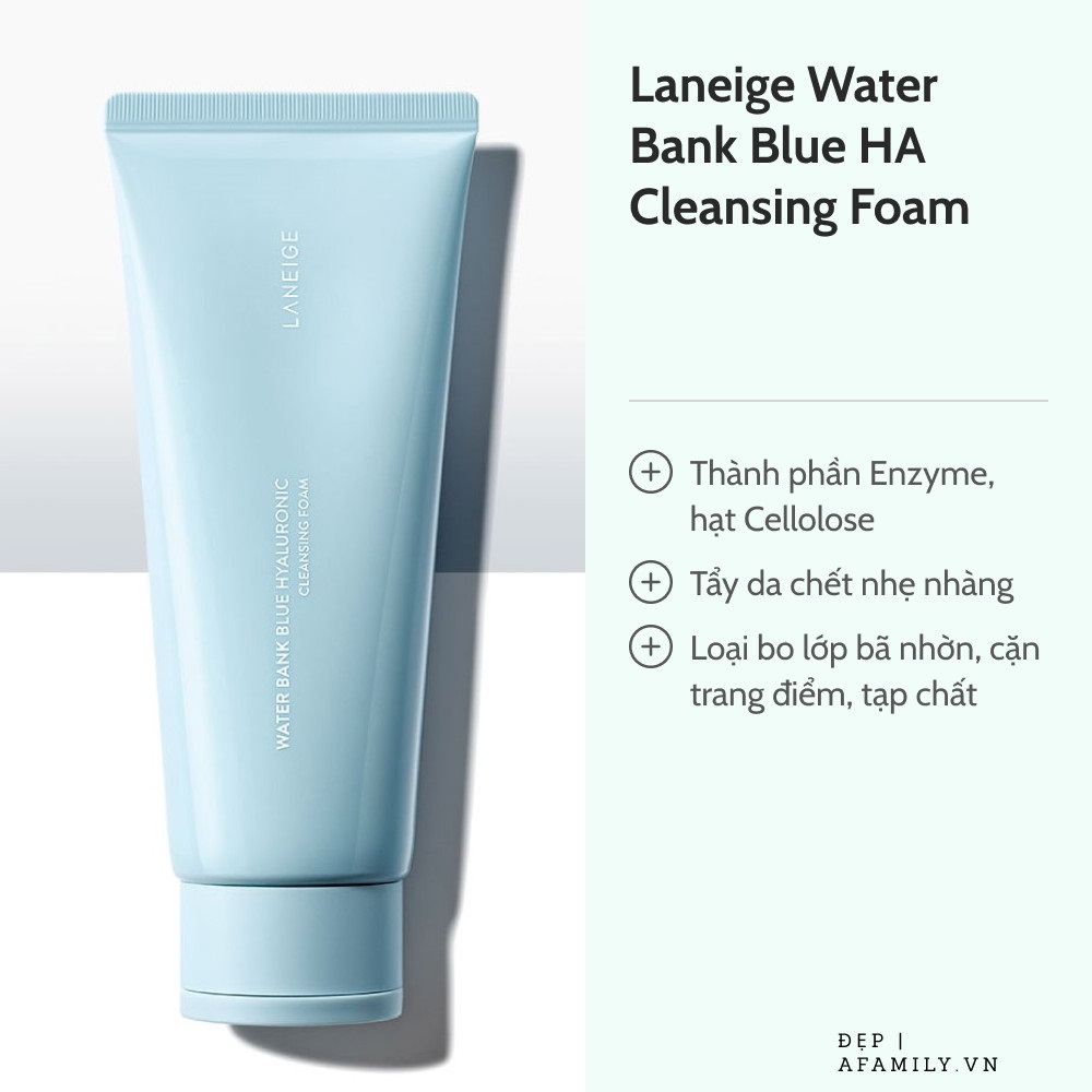 Sữa Rửa Mặt Dưỡng Ẩm, Làm Sạch Da Laneige Water Bank Blue Hyaluronic Cleansing Foam