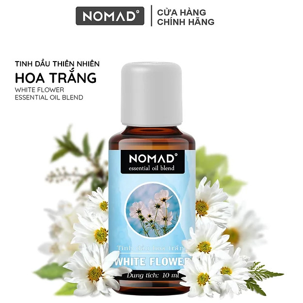 Tinh Dầu Hoa Trắng Thiên Nhiên Thơm Phòng, Khử Mùi Nomad White Flower