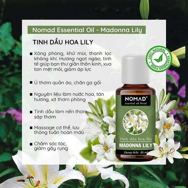 Tinh Dầu Thiên Nhiên Hoa Lily Nomad Essential Oil Blend - Madonna Lily