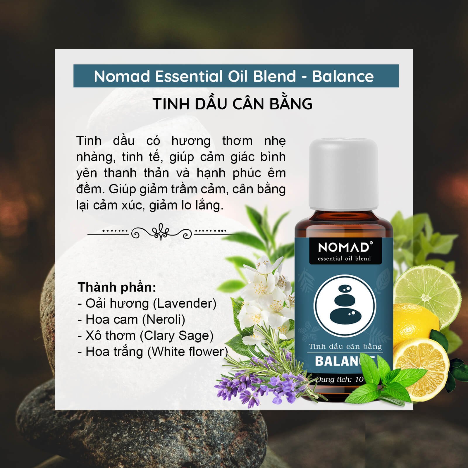 Tinh Dầu Cân Bằng Nomad Essential Oil Blend - Balance