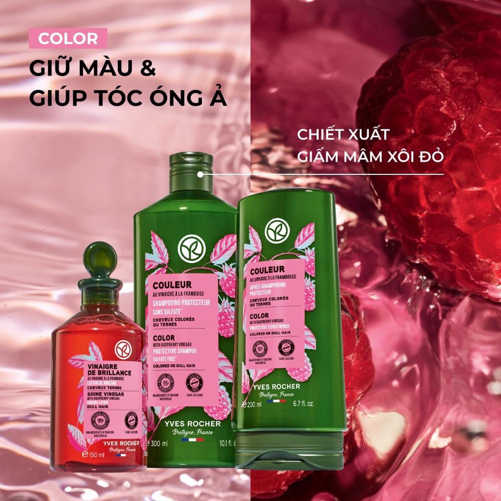 Dầu Gội Giữ Màu Tóc Nhuộm Yves Rocher Color Protective Shampoo 300ml