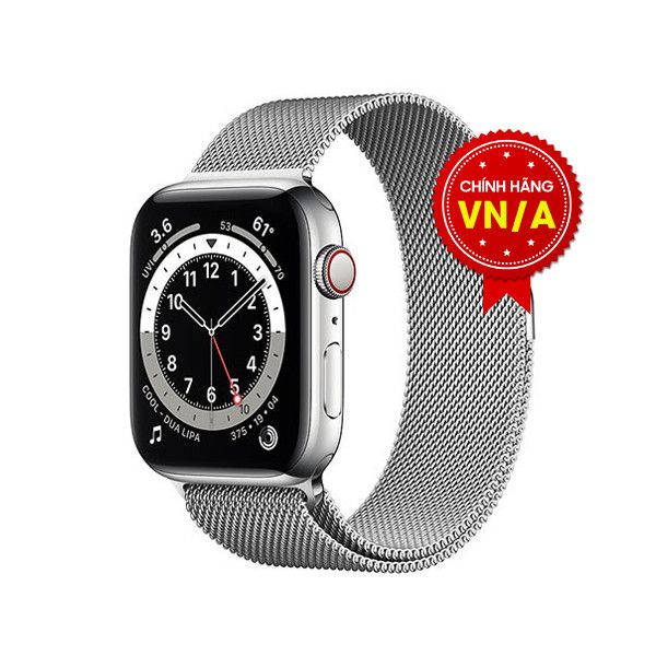 Apple Watch Series 6 44mm (4G) Viền Thép Bạc / Dây Thép - Chính hãng VN/A