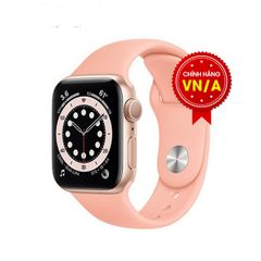 Apple Watch Series 6 40mm (GPS) Viền Nhôm Vàng / Dây Cao Su Hồng - Chính Hãng VN/A