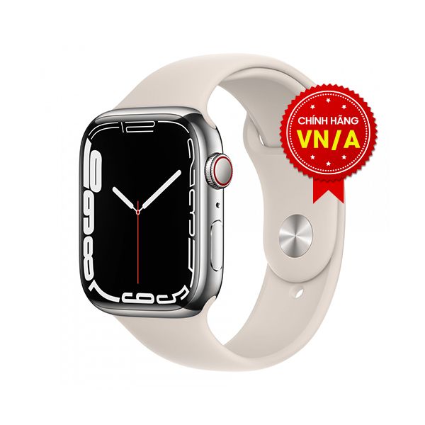 Apple Watch Series 7 45mm (4G) Viền thép dây cao su - Chính hãng VN/A ( Đặt hàng )