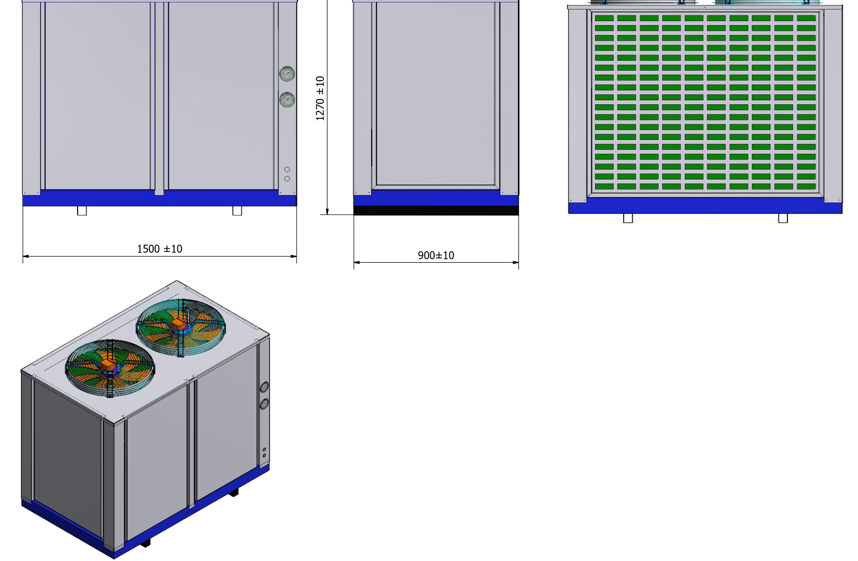 Water chiller  Air Cooled  - Máy làm lạnh nước giải nhiệt gió. Model:CWL- AUC - 045