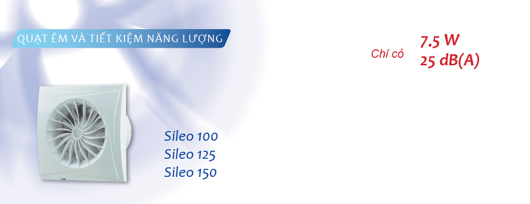 Quạt Hút Blauberg Sileo 125H – Tự Động Thông Gió Theo Độ Ẩm