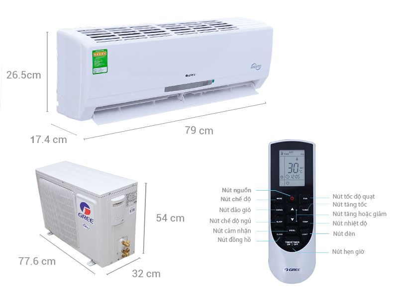 MÁY LẠNH TREO TƯỜNG GREE GWC18QB-K3NNC2H-2HP