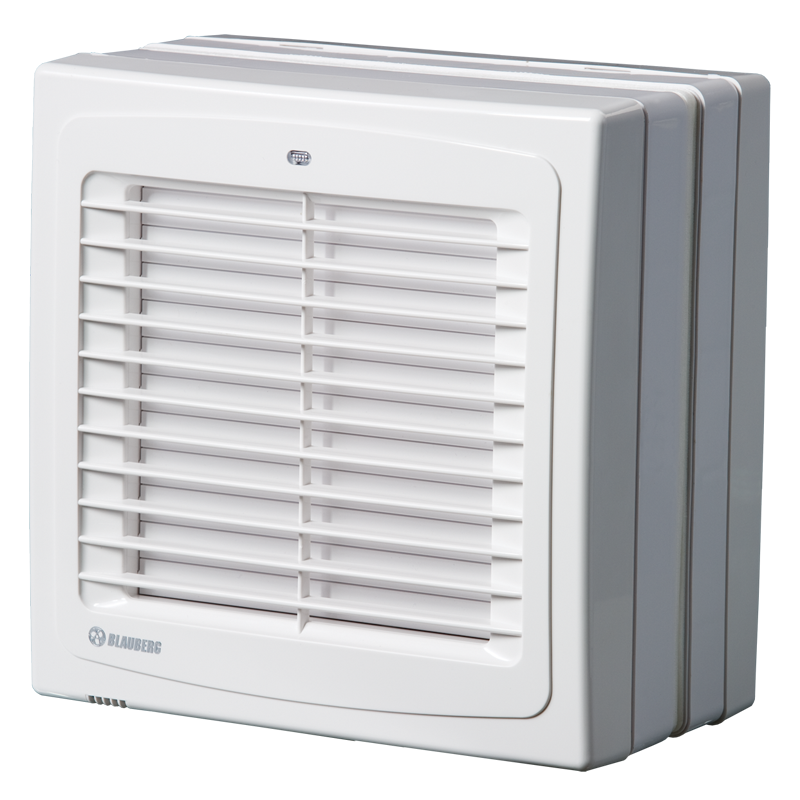 Quạt Hút Gắn Tường Kính Blauberg Wind 150 ST – Công Tắc Dây Kéo & Delay Timer