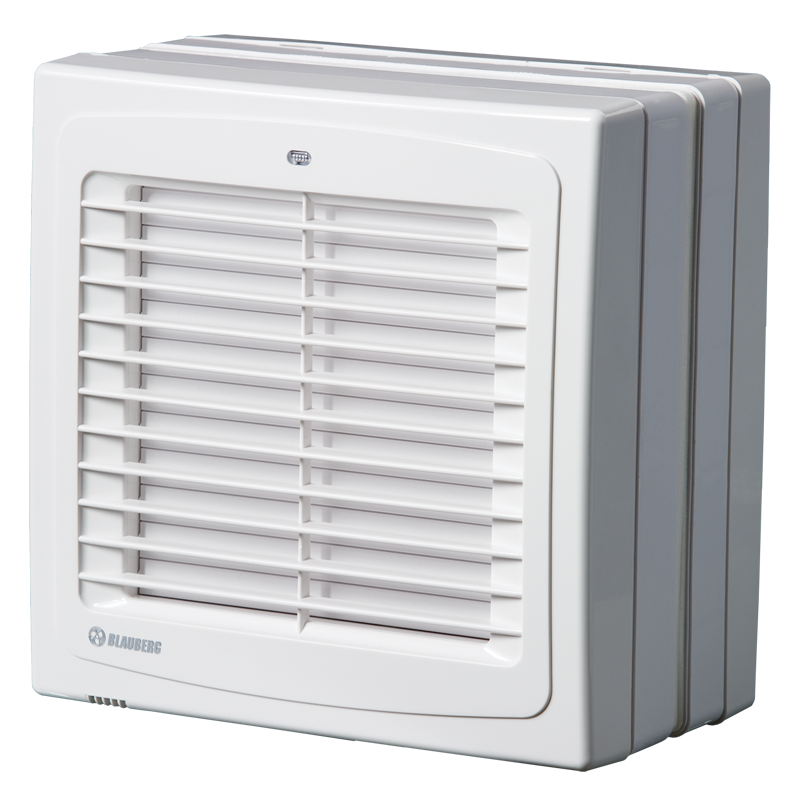 Quạt Hút Gắn Tường Kính Blauberg Wind 125 T – Tích Hợp Delay Timer Thông Minh