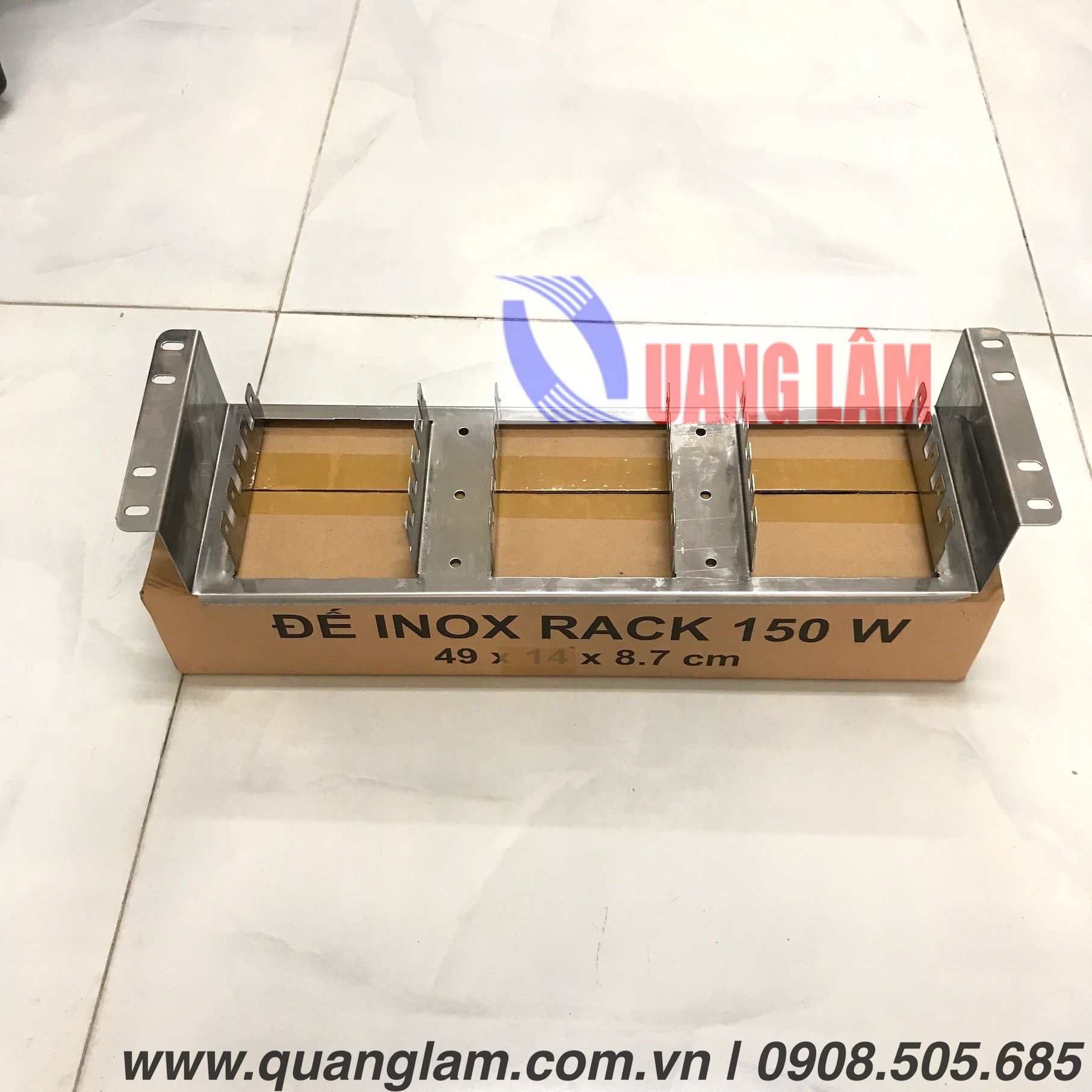 Đế Inox gắn Rack 150x2 Way