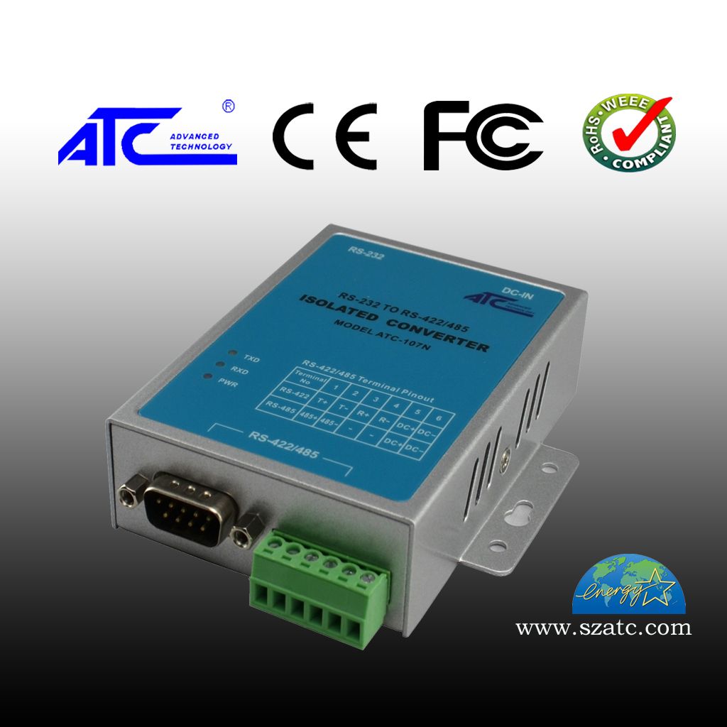 ATC-107N - Bộ chuyển đổi RS232 sang RS485/RS422 hỗ trợ cách ly quang