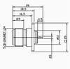 Adaper chuyển đổi RF N-Female sang chân hàn có bát vuông 25x25mm