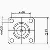 Adaper chuyển đổi RF N-Female sang chân hàn có bát vuông 25x25mm