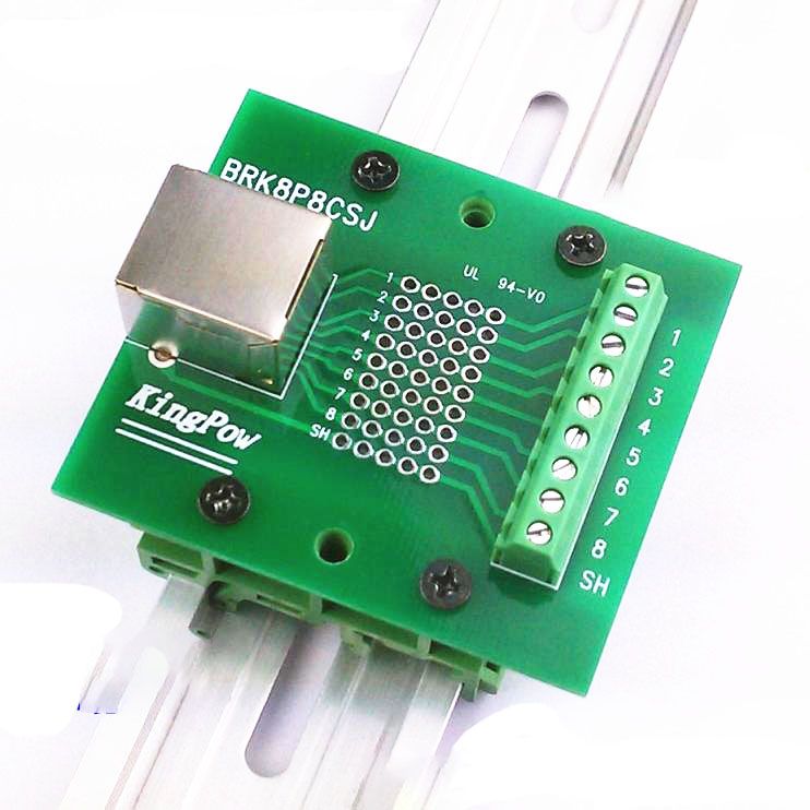 Board mở rộng RJ45 sang Terimnal 8 chân gắn thanh DIN BRK8P8CSJ