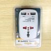 Đầu chuyển phích UK sang 3 chấu đa năng + 1 ổ 2 chấu tròn/dẹp + 2 cổng USB 5V 1A NK-823