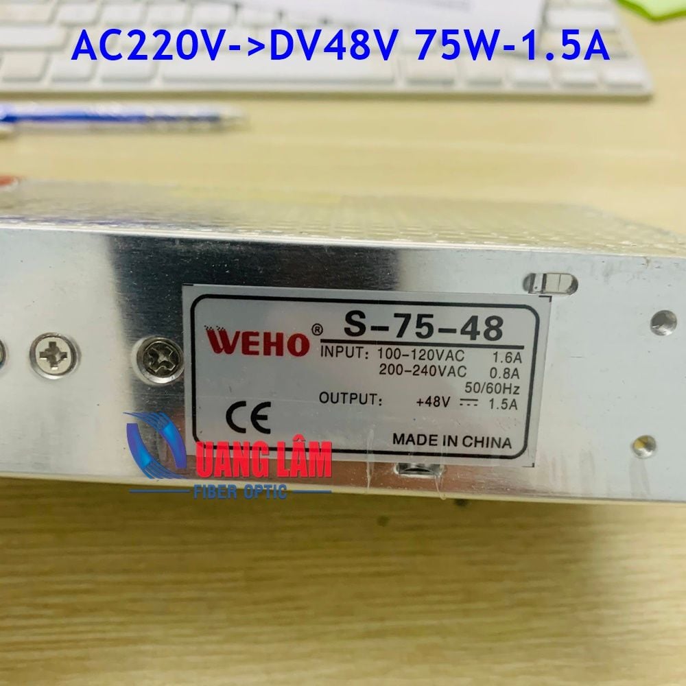 Bộ đổi nguồn AC220V -> DC48V 75W 1.5A S-75-48