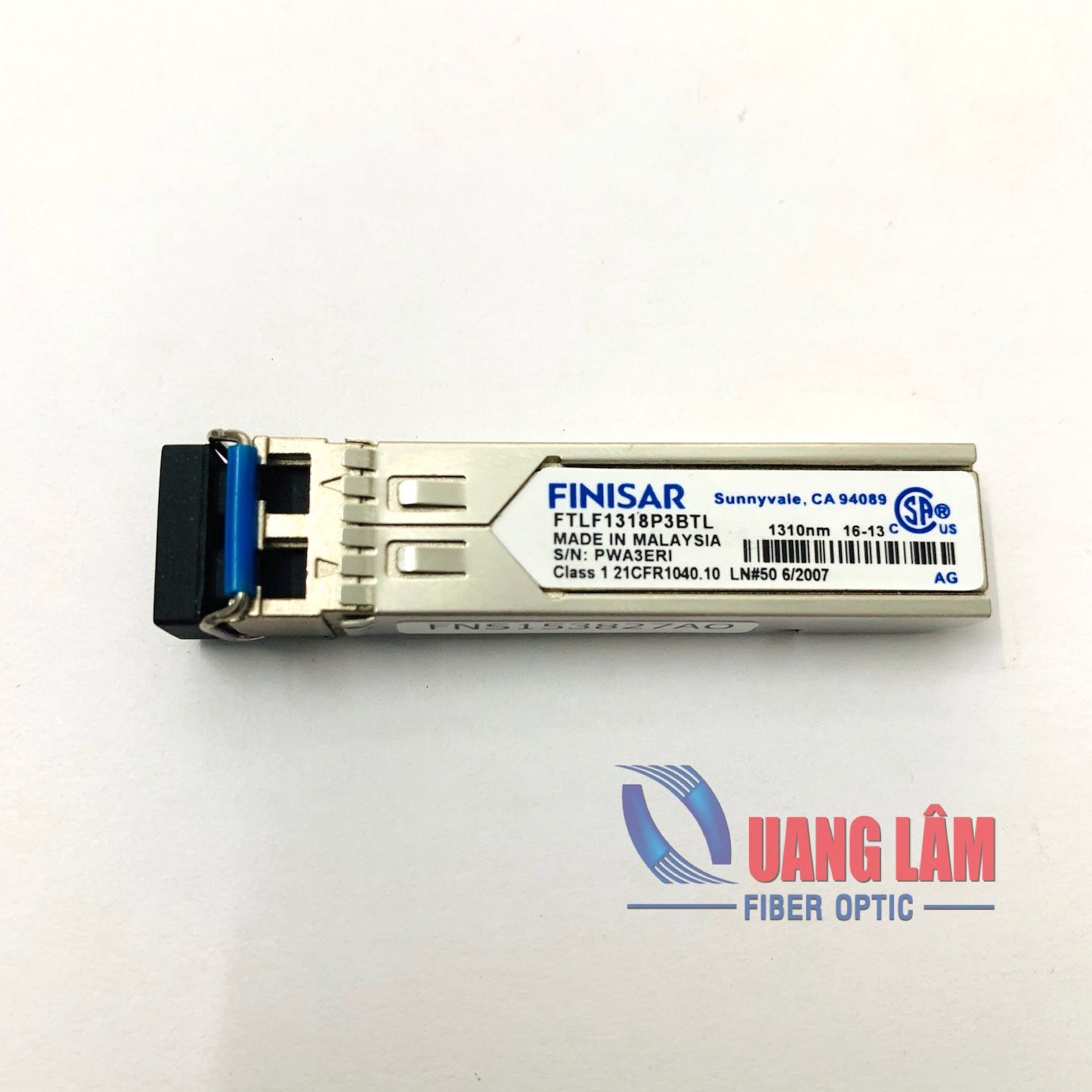 Module SFP Fibre Monomode 1,25 Gbps 1310 Nm 10 Km - FTLF1318P3BTL Compatible, Connexion LC, Pour Réseau Gigabit