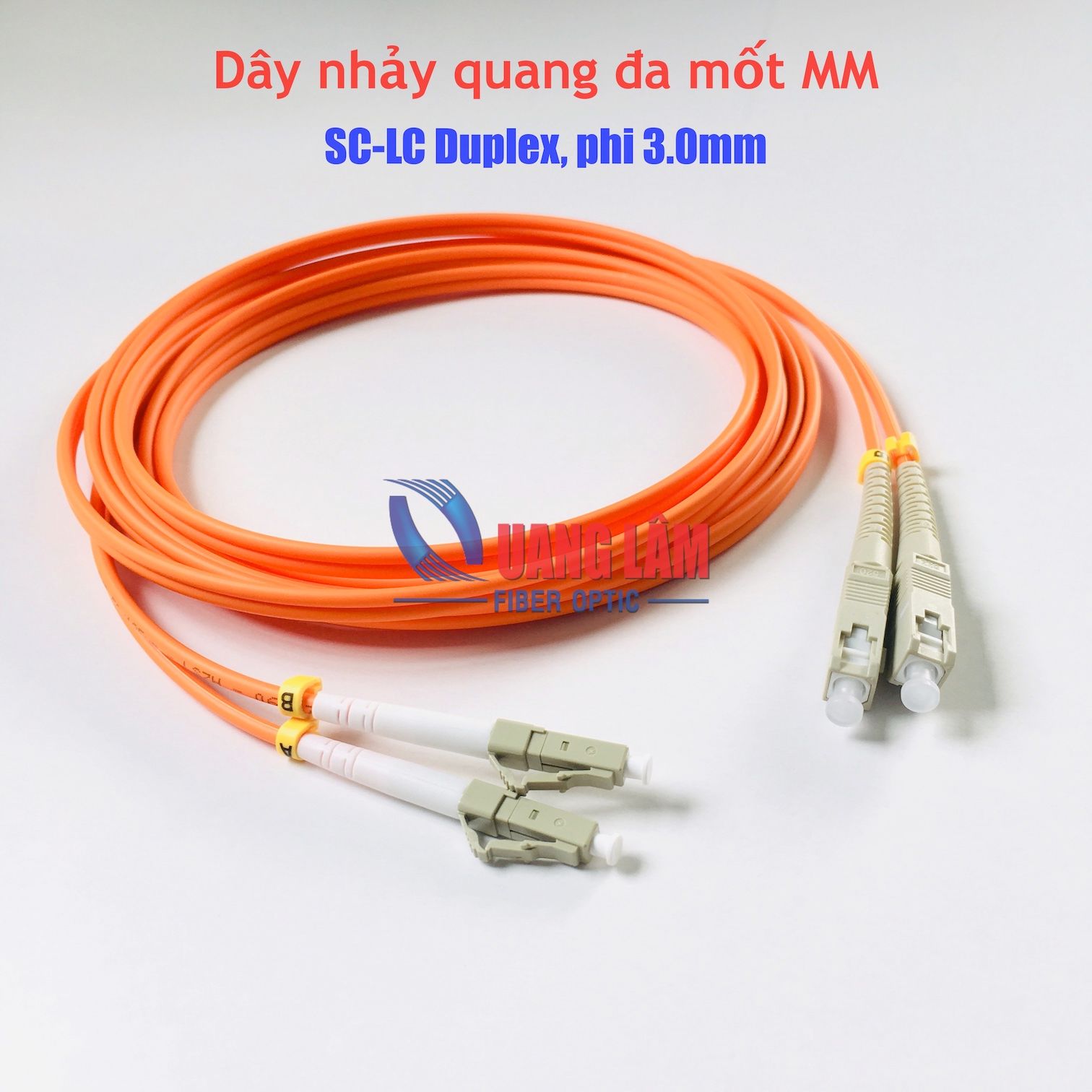 Dây nhảy quang Multimode OM2 SC/PC-LC/PC Duplex phi 3.0mm