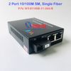 Bộ chuyển đổi quang điện 2 Port RJ45 10/100M sang quang, 1 sợi quang, WT-8110SB-12-20A/B