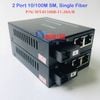 Bộ chuyển đổi quang điện 2 Port RJ45 10/100M sang quang, 1 sợi quang, WT-8110SB-12-20A/B