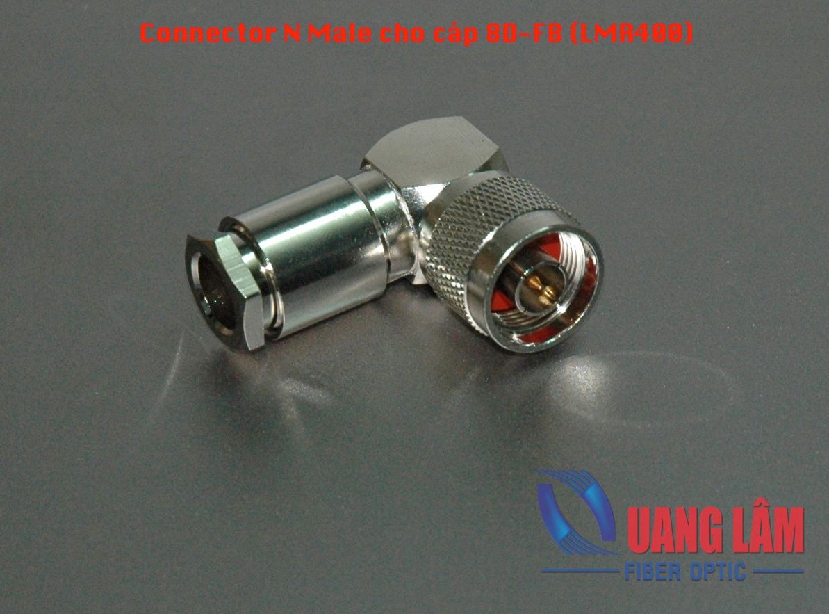 Connector N-Male Đầu Vuông Cho Cáp Đồng Trục 8D-FB (LMR-400) LMR400