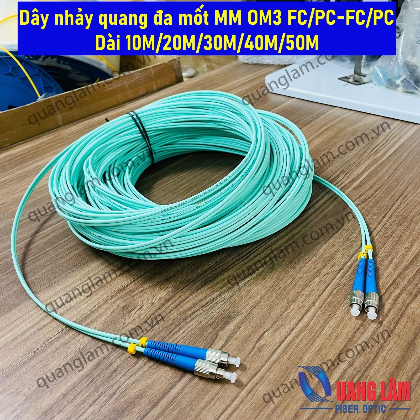 Dây nhảy quang đa mốt OM3 FC/PC-FC/PC, phi 2.0mm, Duplex
