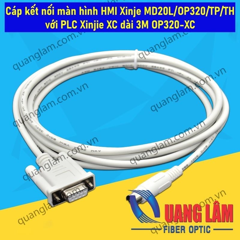 Cáp kết nối màn hình HMI Xinje MD20L/OP320/TP/TH và PLC Xinjie XC dài 3M OP320-XC