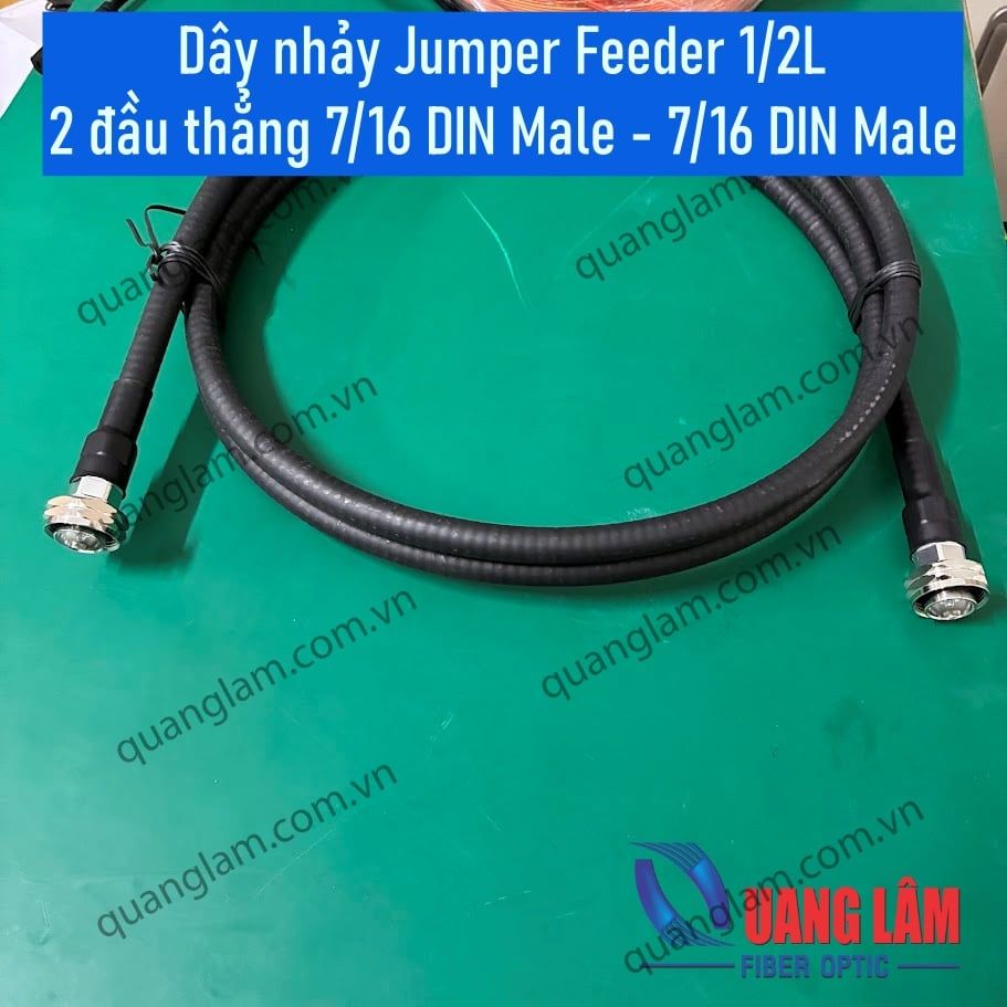 Dây nhảy Jumper 2 đầu thẳng 7/16 DIN Male - 7/16 DIN Male Feeder 1/2L