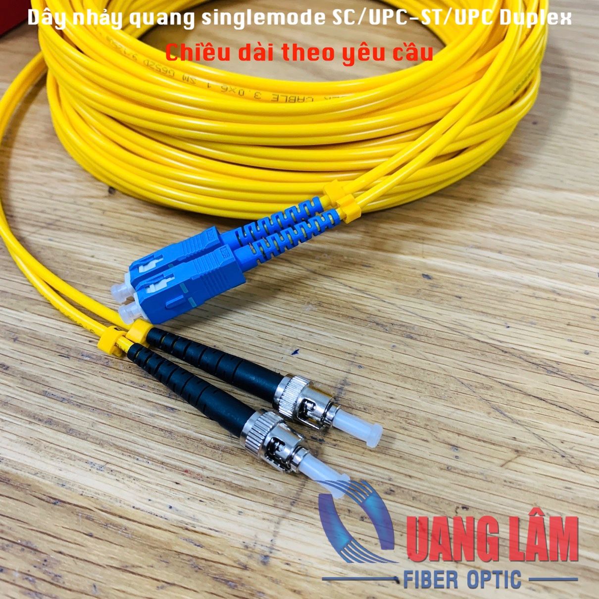 Dây nhảy quang Singlemode SC/UPC-ST/UPC Duplex - Chiều dài theo yêu cầu