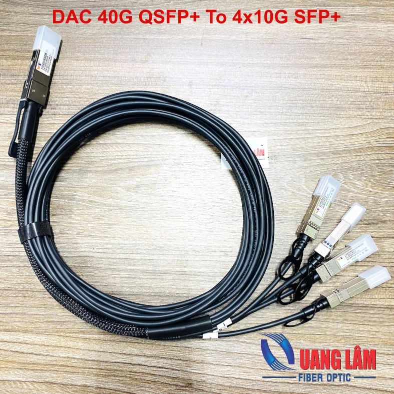 DAC 40G QSFP+ to 4x10G SFP+ Passive Direct Attach Copper Breakout Cable