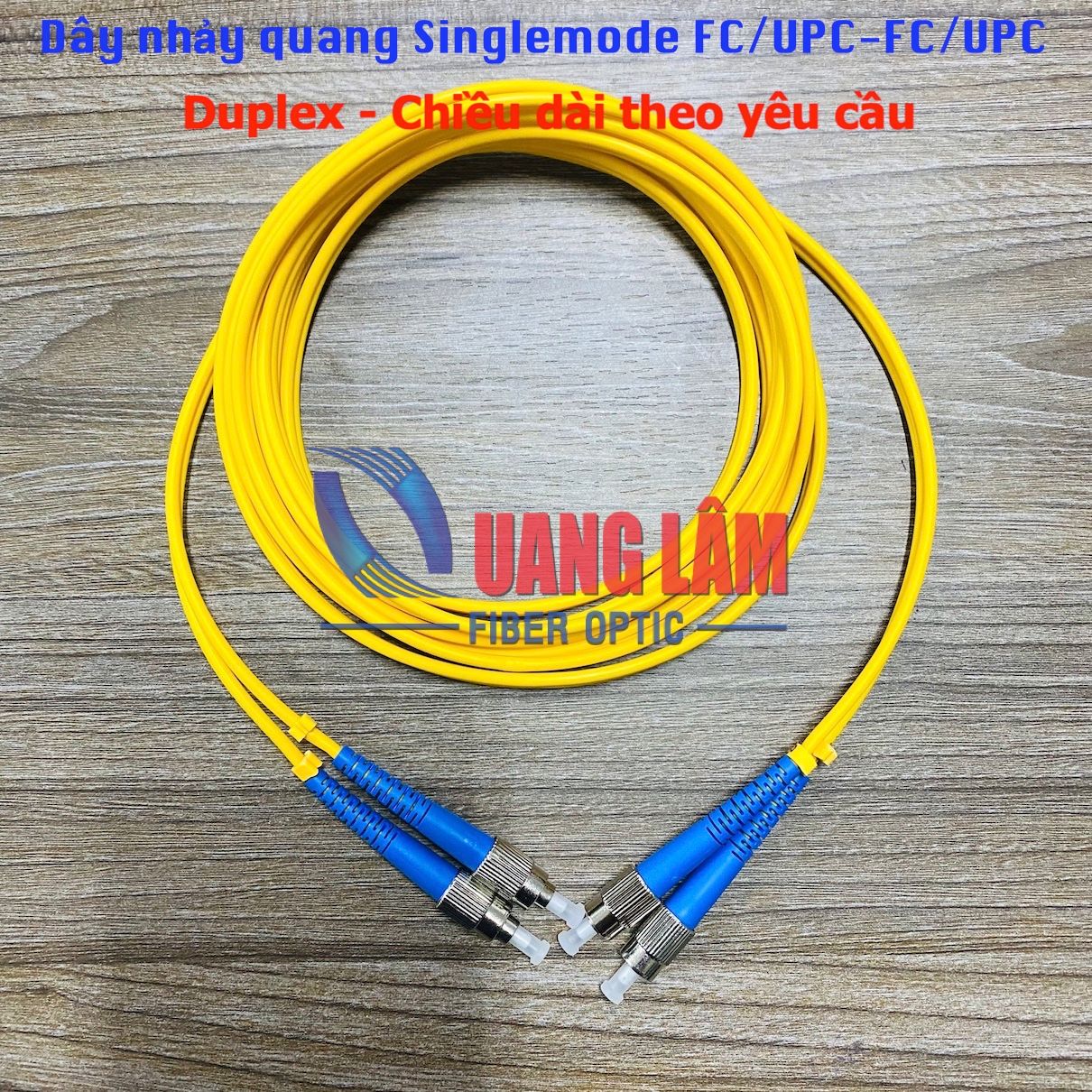 Dây nhảy quang Singlemode FC/UPC-FC/UPC phi 3.0mm, Duplex