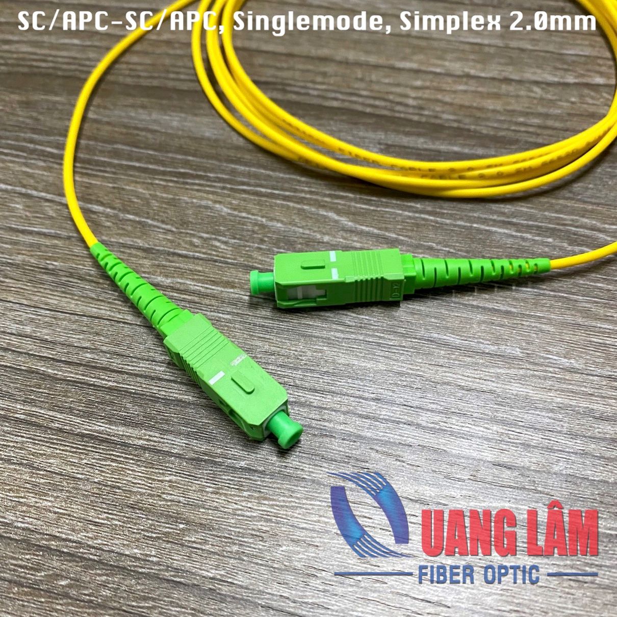 Dây nhảy quang Singlemode SC/APC-SC/APC, phi 2.0mm, Simplex