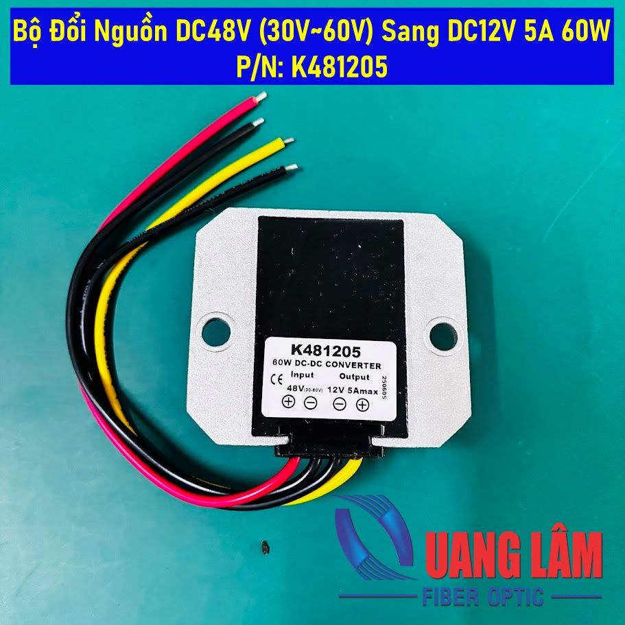 Bộ đổi nguồn DC48V 24V/36V/48(30V~60V) sang DC12V 5A 60W K481205
